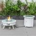 20 x 29 x 29 in. Walbrooke Patio Round Fire Pit & Tank Holder White