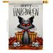 Kitty O Ween Falltime Halloween 28 x 40 in. Double-Sided Decorative Vertical House Flag for Decoration Banner Garden Yard Gift