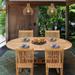 Teak Wood Hawaii Oval Outdoor Patio Extension Table