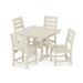 POLYWOOD Lakeside Side Chair 5-Piece Farmhouse Dining Set in Sand