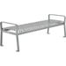 8 ft. Outdoor Park Bench without Back Steel Slat - Gray