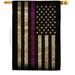 28 x 40 in. Thin Purple Line House Flag with Armed Forces Service Double-Sided Decorative Horizontal Flags Decoration Banner Garden Yard Gift