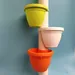 Wall Planter Set of 3 Pack 7 inchs Wall Hanging Plumbing planter Thickened Plastic Water Storage Flower Pots