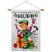 28 x 40 in. Elf Holiday House Flag Set Wintertime Christmas Double-Sided Decorative Vertical Flags & Decoration Banner Garden Yard Gift