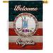 28 x 40 in. Welcome Virginia Double-Sided Vertical Decoration Banner House & Garden Flag - Yard Gift