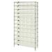 Quantum Storage 12-Shelf Chrome Wire Shelving Unit With 55 Clear Plastic Storage Bins