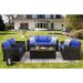 5-piece Wicker Patio Conversation Furniture Set