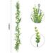 Faux Eucalyptus Leaves Garland 6Ft Artificial Greenery Wall Vines - Green