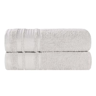 2 Pcs Ultra Plush Zero Twist Cotton Bath Sheet Set