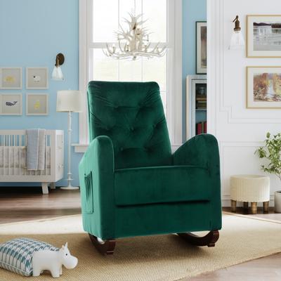 Modern Rocking Chair Sofa Nursery Single Sofa Nap Chair Slipper Chair