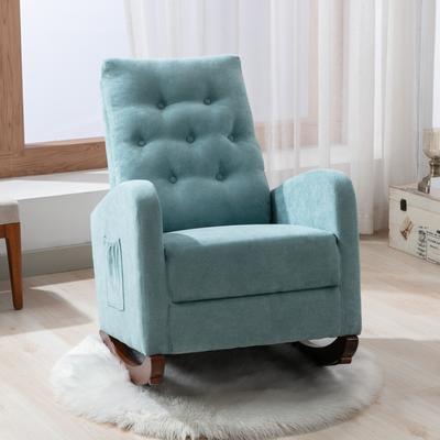 Modern Rocking Chair Sofa Nursery Single Sofa Nap Chair Slipper Chair