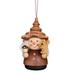 3.75” Natural Woodsman Christmas Handcrafted Wooden Figurine Ornament