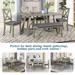 6 Piece Dining Table Set, Wood Dining Table, 4 Chairs & Bench with Cushion, Rustic Kitchen Table Set for 6 Persons, Gray