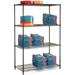 74 x 48 x 18 in. Nexel Black Epoxy 5-Tier Starter Unit Wire Shelving