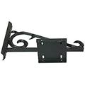 Single Decorative Mailbox Bracket Large (S) Scroll Post Mount Cast Aluminum Black 14 inch D Ã— 10.75 inch W Ã— 6 inch H