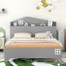Wooden Full Size House Bed with Storage Headboard - Storage Shelf, Perfect for Kids