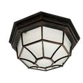 Trans Globe 40582 RT Traditional One Light Flushmount Lantern from Benkert Collection in Bronze/Dark Finish 11.00 inches