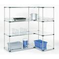 Stainless Steel 18 x 36 x 74 in. Solid 4 Shelf Unit - Stainless Steel - 18 x 36 x 74 in.