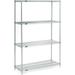 63 x 42 x 18 in. Nexel Stainless Steel Starter 5 Tier Wire Shelving