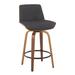 Carson Carrington Clemens 26" Fixed-Height Counter Stool with Bent Wood Legs & Round Footrest (Set of 2)