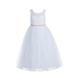 Ekidsbridal Floral Lace Scoop Neck A-Line White Flower Girl Dresses Keyhole Back Communion Dresses Pageant Dress 178 4