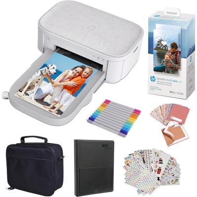 HP Sprocket Studio Plus 4x6" Instant Photo Printer & Accessories Gift Bundle