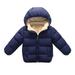 ZMHEGW Toddler Coats Kids Child Baby Boys Girls Solid Winter Hooded Thick Warm Outerwear Clothes Outfits Children Jackets