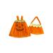 Qtinghua Infant Toddler Baby Girls Halloween Outfits Sleeveless Pumpkin Tulle Tutu Dress Party Cosplay Clothes Orange A 18-24 Months