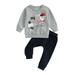 My First Christmas Baby Girl Boy Outfit Santa Claus/Snow Sweatshirt Top Jogger Pants Fall Winter Clothes