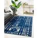 Rugs.com Lennon Collection Rug â€“ 9 x 12 Navy Blue Medium Rug Perfect For Living Rooms Large Dining Rooms Open Floorplans