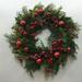 AI-FL7150-Q12 Red Ball Ornaments Berries & Green Wreath - Set of 12