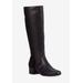 Women's Mix Medium Calf Boot by Ros Hommerson in Black Leather Suede (Size 8 M)