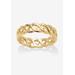 Women's Braided Link Ring In Gold-Plated by PalmBeach Jewelry in Gold (Size 8)