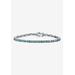 Women's Birthstone Silvertone Tennis Bracelet 7.5" by PalmBeach Jewelry in December