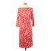 Eliza J Casual Dress: Red Print Dresses - Women's Size 4