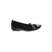 Naturalizer Flats: Slip-on Wedge Classic Black Print Shoes - Women's Size 6 1/2 - Almond Toe