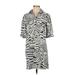 Ann Taylor LOFT Casual Dress - Shirtdress: Tan Print Dresses - Women's Size X-Small