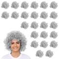 Grey Afro Wig - Fancy Dress Accessory - Funky Large Curly Hair 70's Disco Clown Mens Ladies - Perfect for Fancy Dress Events - Pack Of 24