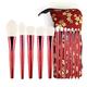 MGWYE 12 Rose Red Makeup Brushes Set Beauty Makeup Tools Complete Set Blush Eyeshadow Brushes