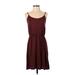 Old Navy Casual Dress - A-Line: Burgundy Solid Dresses - Women's Size Small