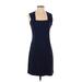 Boston Proper Casual Dress - Sheath: Blue Solid Dresses - Women's Size Small