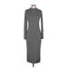 Shein Casual Dress - Sweater Dress: Gray Jacquard Dresses - Women's Size 2