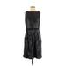 Lauren by Ralph Lauren Casual Dress - A-Line High Neck Sleeveless: Black Print Dresses - Women's Size 10
