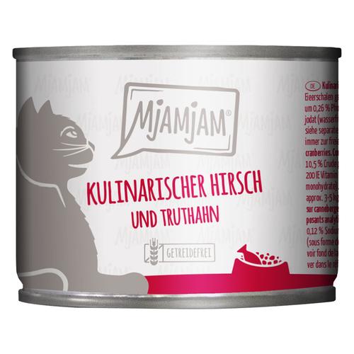 6x200g Culinary Venison & Turkey with Fresh Cranberries Multipack MjAMjAM Wet Cat Food