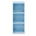 Union Rustic Badlands 3-Tier No Tool Assembly Open Shelf Bookcase, French Oak Wood in White/Blue | 32" H x 12" W x 9"D | Wayfair