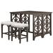 Alcott Hill® Chantol Rectangular 47" L x 43.7" W Restaurant Dining Set Wood in Brown | 36 H in | Wayfair 6ECC6026D2BF4372A5087F3FF10F4AE2