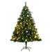 The Holiday Aisle® 4.9' Lighted Artificial Christmas Tree - Stand Included in Green/Yellow | 15.7 D in | Wayfair 28BED415A9FB425ABB0B581A2E66230D