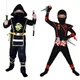 Ninja Deluxe Cosplay Costume pour enfants Halloween Kids 4-12 ans
