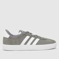 adidas vl court 3.0 trainers in white & grey