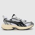 PUMA morphic retro trainers in white & black